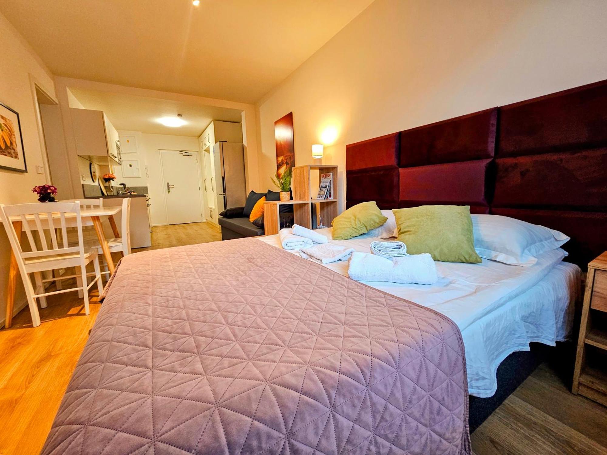 Apartment Live-inn 2 Bdr Family For 1-8 Guests, 20 Mins To Center, Lift, Gym, Reception, Parking, Roof Terrace, Game & Party Prag